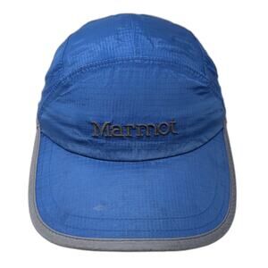 Marmot Baseball Cap Blue One Size Nylon Mesh Lining Adjustable Strapback Hat